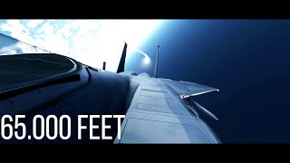 F15 HIGH ALTITUDE STRATOSPHERE FLIGHT - 65.000 FEET! - FLIGHT SIMULATOR 2020 (MAX SETTINGS)