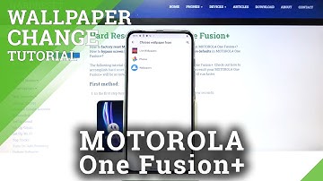 How to Change Wallpaper on Motorola One Fusion+ | Personalize Home & Lock Screen