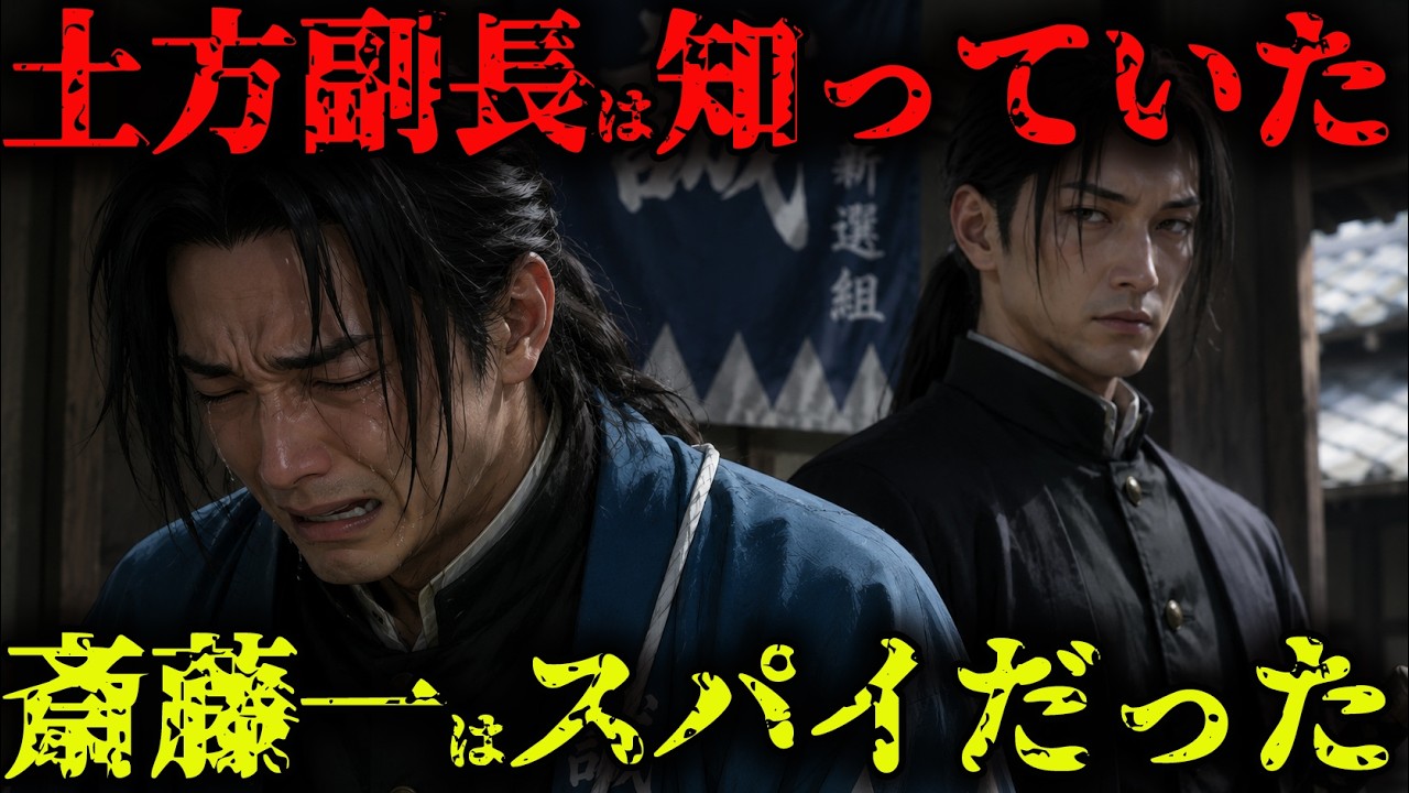 【土方が泣いた日】斎藤一が死ぬまで語らなかった理由…新撰組の汚れ役を全て引き受けた男の本当の正体とは?【ゆっくり解説】