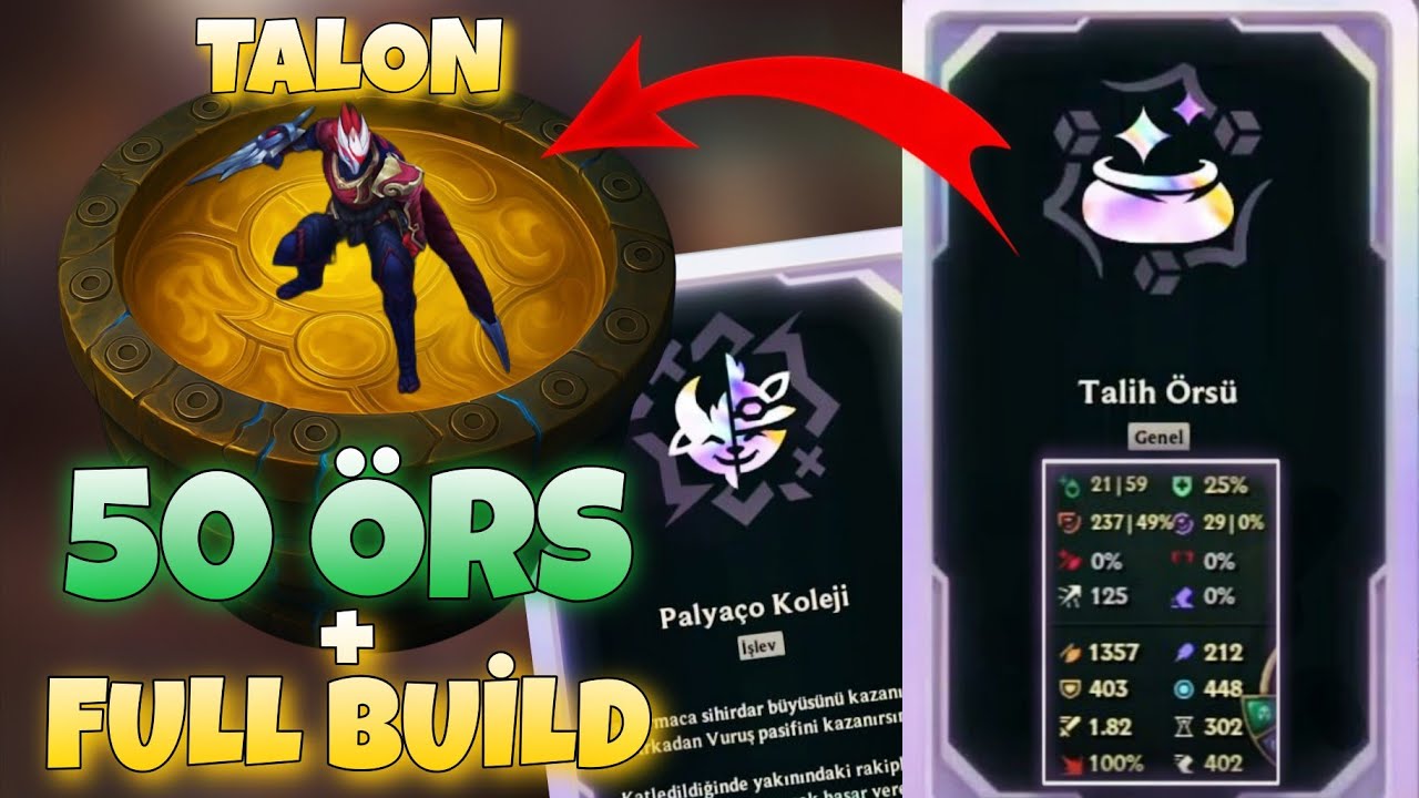 50 ÖRS + FULL BUİLD TALON (TEK ATIYOR) - LOL ARENA MODU