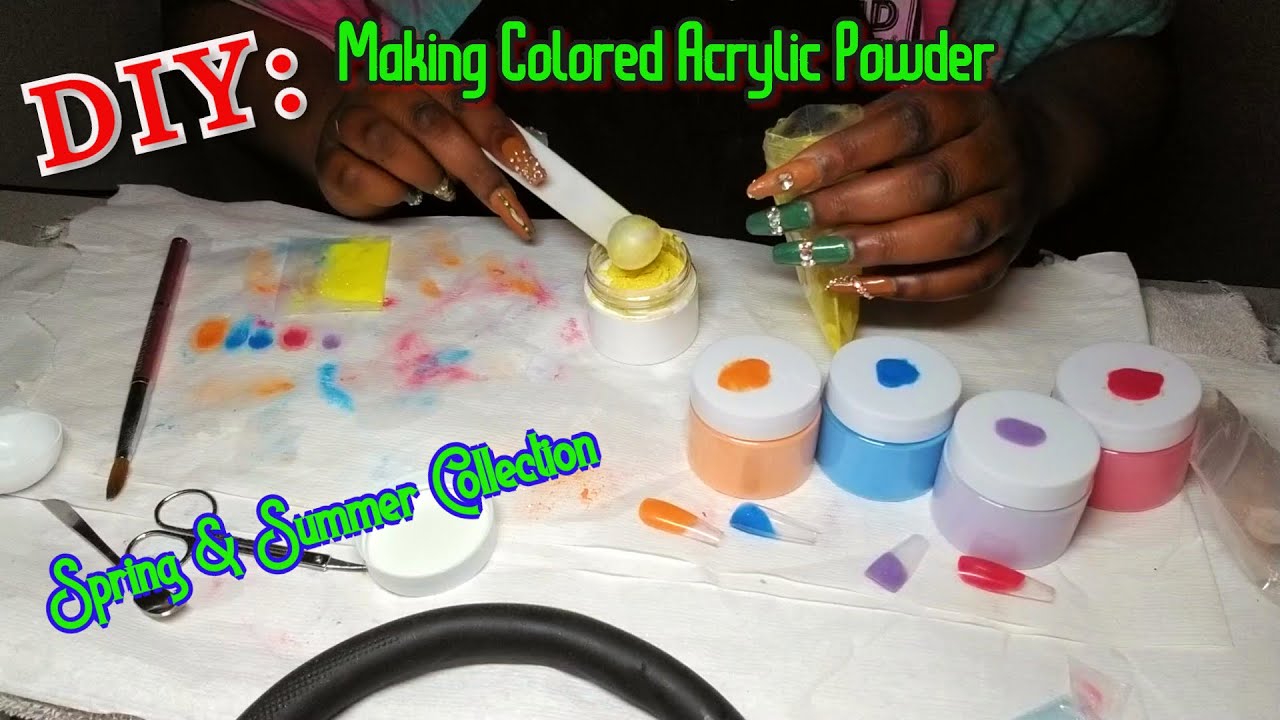 Watch Me Make My Own Summer Colored Acrylic Powder For Nails