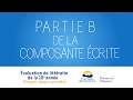 Partie B de la composante écrite