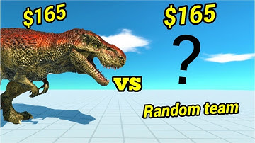 T-rex vs Random team same price ARBS Animal revolt battle simulator
