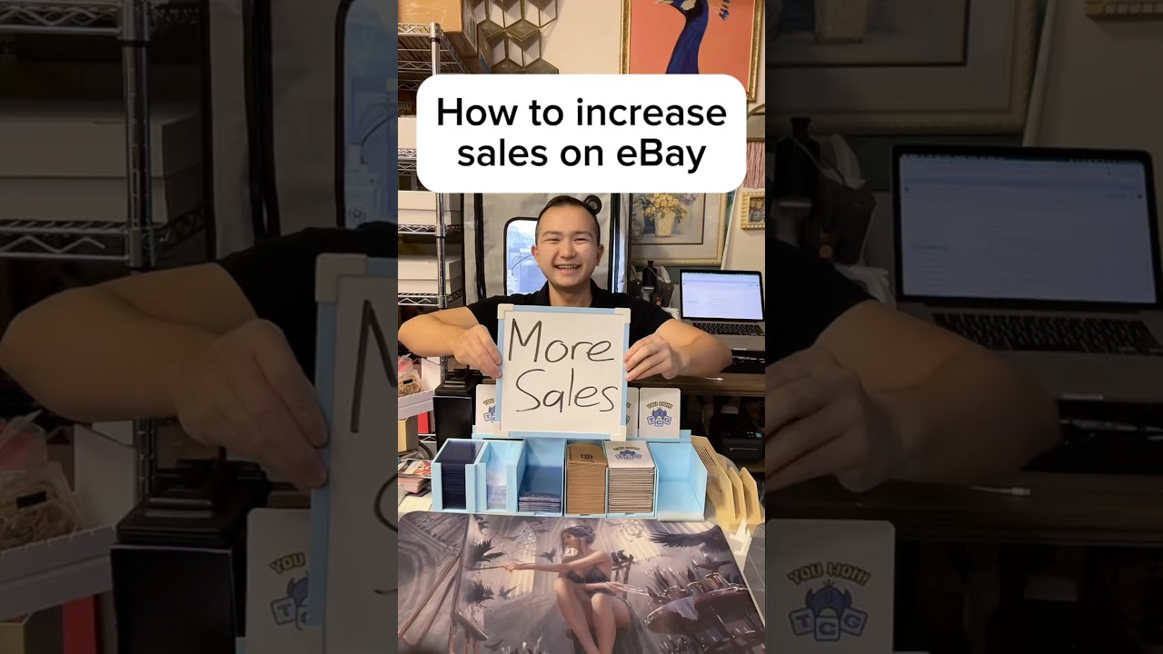 Learn how to increase your trading card sales on eBay! DM me on IG for more tips