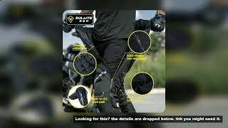 SULAITE Men's Motorcycle Pants Quick Release Winter Warm Quick Take Off Trousers Built in CE Protect