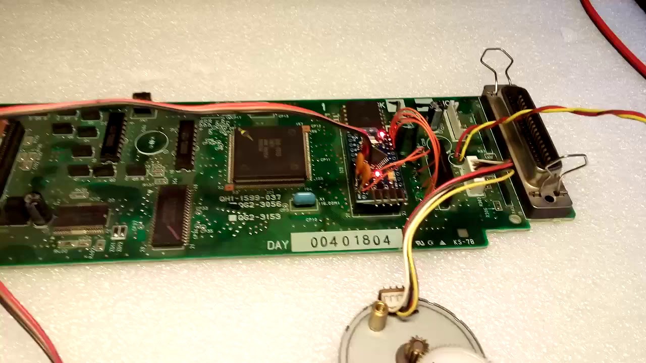 Контроллер шагового двигателя от принтера на ардуино. - YouTube