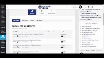 #1 Woocommerce Community Academy -  Profile Menu & Pages
