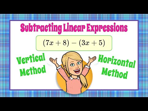 TWO Ways To Subtract Linear Expressions 7 EE A 1 