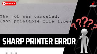 SHARP Network printer Error Profile