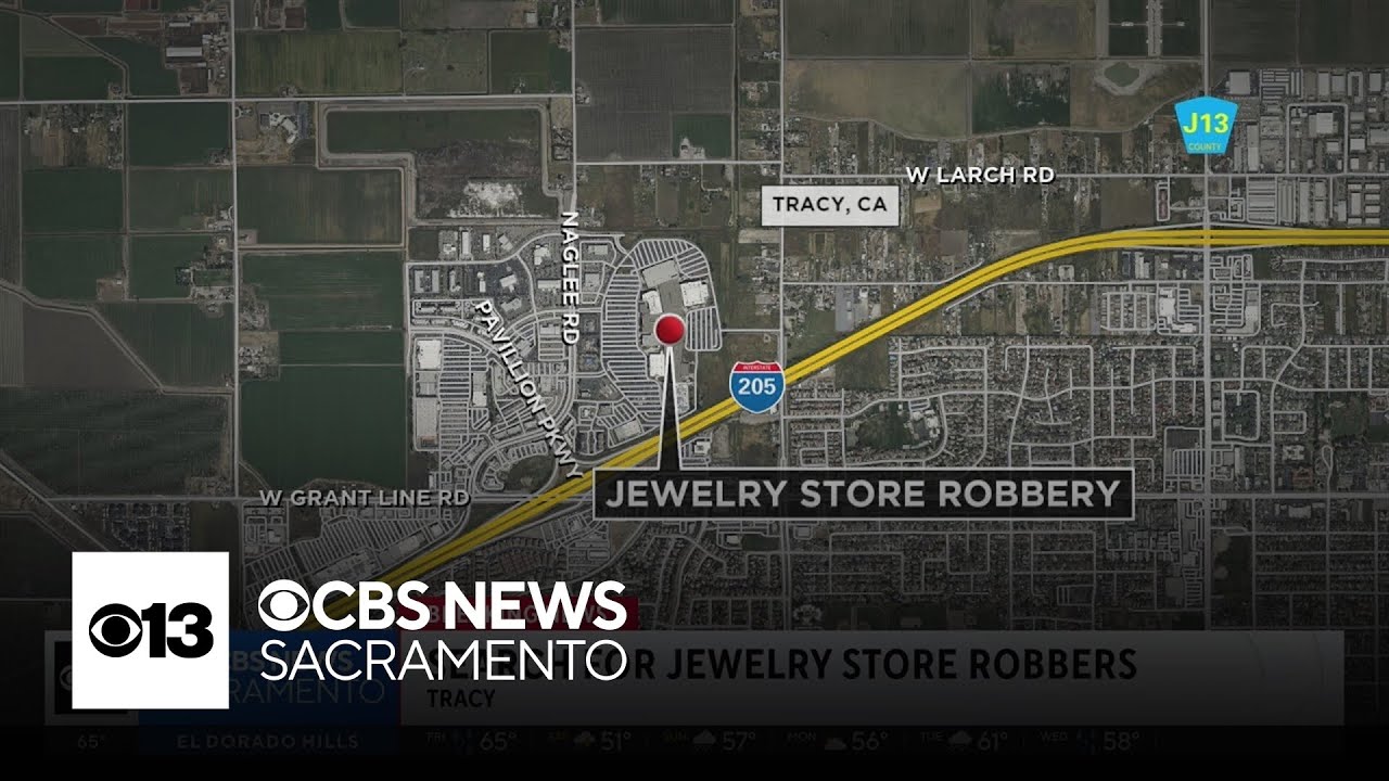 Search underway for thieves who robbed Tracy jewelry store - YouTube