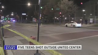 Police: 5 teens injured outside of United Center in drive-by shooting