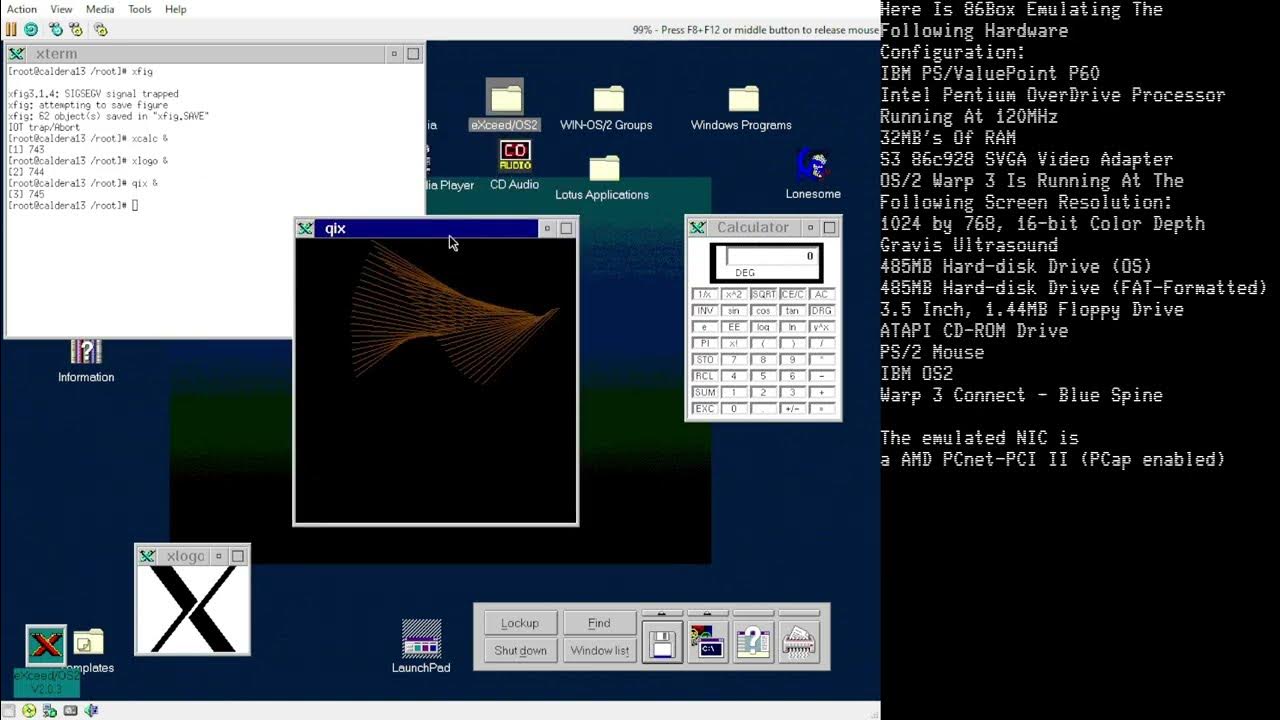Exceed Hummingbird XServer For OS/2 Warp 3 (86Box) YouTube