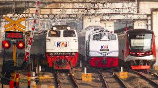 W00WW !! RAMAINYA Kereta Api & KRL Di Stasiun Tersibuk Jakarta: Special KA The Nusantara Exlpore