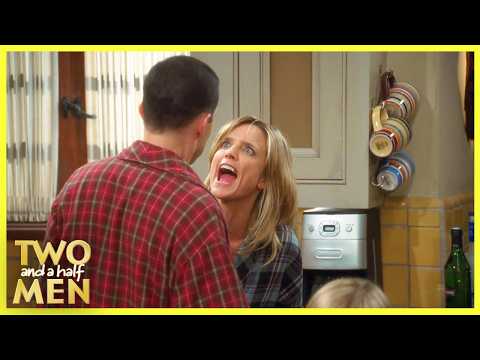 Alan Burns Down The House Just To Move Back In With Charlie Two And A Half Men 