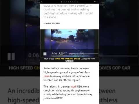 Birmingham UK Police RS6 Full Chase