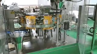 premade pouches filling sealing machine with multihead weighing feeding frozen dumplings system