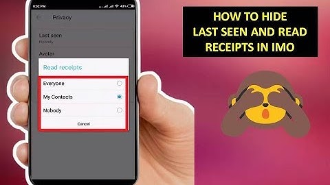 How to Hide Last seen and Read Receipts In IMO