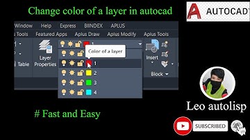 how to change color of a layer in Autocad