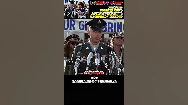 Forrest Gump - What Does Forrest Say During His Vietnam Speech in Washington?