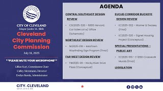 City Planning Commission Meeting for July 18, 2025