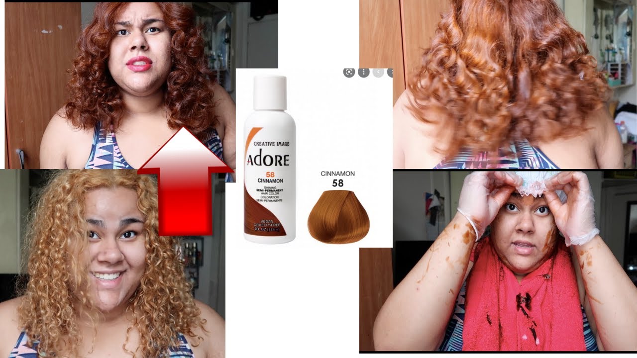 Dyeing my hair cinnamon BY Adore - YouTube