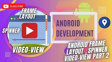 Android Frame Layout , Spinner Video-view Toolbar Part 2