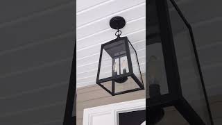 Simple ways to update your front porch: new light and hardware! #diy #frontporch #homeimprovement