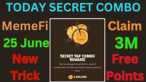 MemeFi New Trick || Today Code 25 June || 100% Working