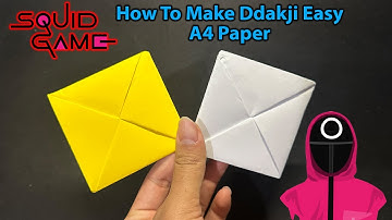 How to Make Ddakji With a4 Paper That Flips 🟥🟦