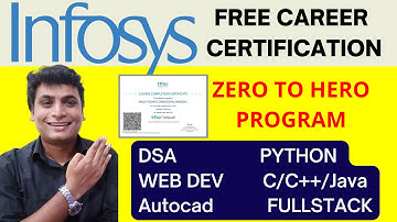 Infosys Launched Free Certification Courses | Infosys Python DSA Full Stack Web Course Certificate