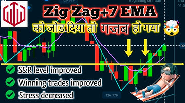 🎯 Zig Zag + 7 EMA Strategy = High Accuracy Wins in Binary Options! 💹✨ [Session 8]