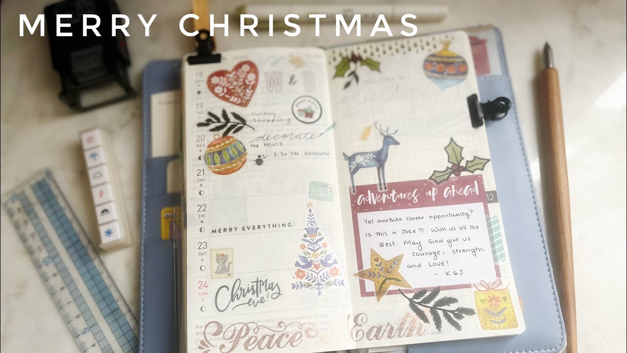 Plan with Me - Hobonichi Weeks for Christmas! - YouTube