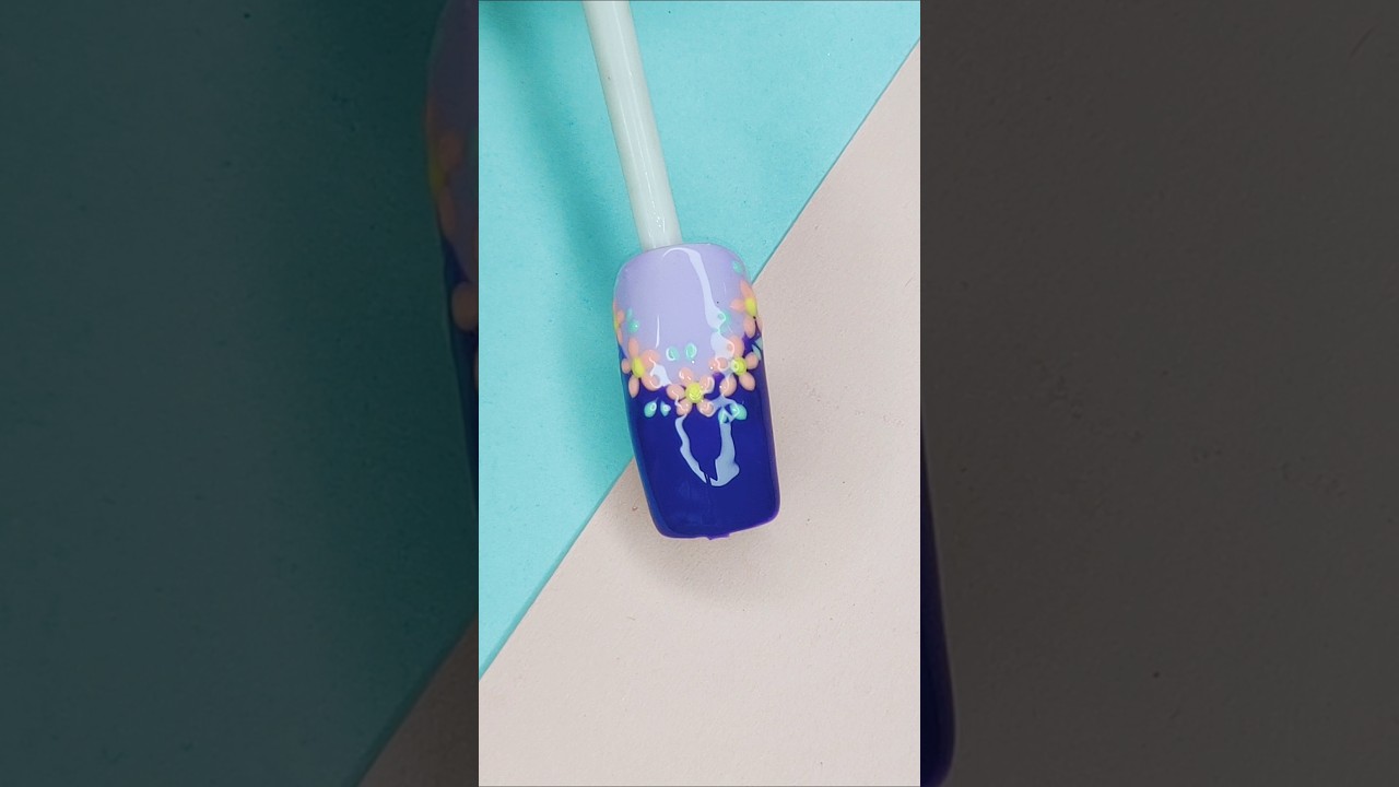 easy flower nail art 
