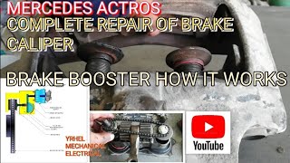 How to Repair Brake Caliper & Brake Booster How It Works MERCEDES ACTROS