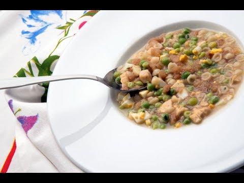 Video: Sopa De Guisantes Con Pescado Rojo