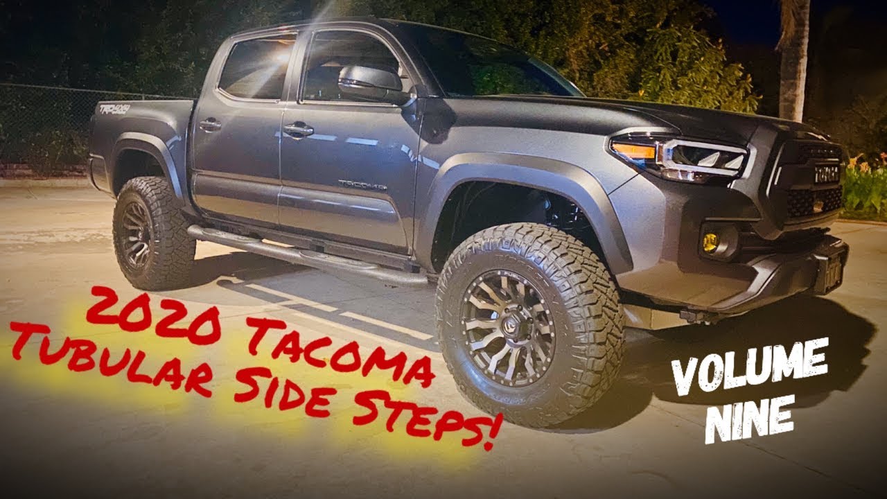 TUBULAR SIDE STEPS INSTALLED! (vol nine) 2020 Toyota Tacoma TRD 4x4