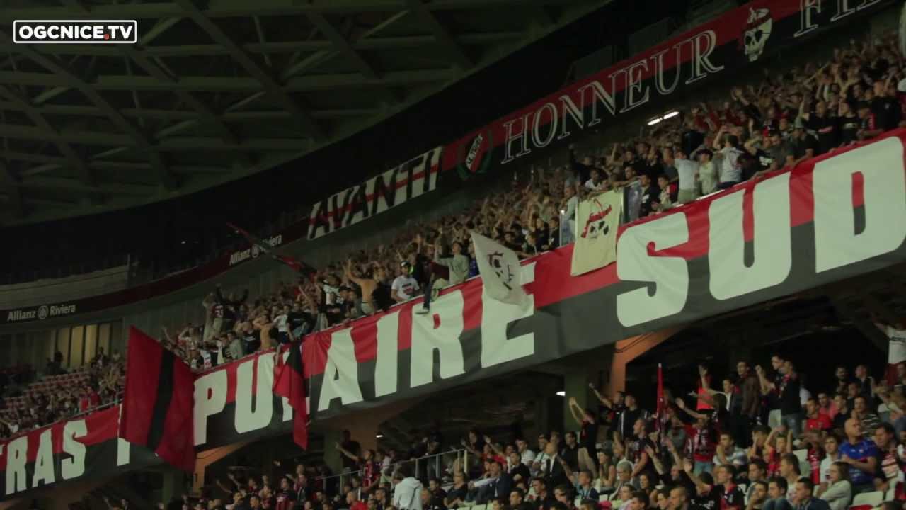 Nice - Guingamp : ambiance en Populaire Sud