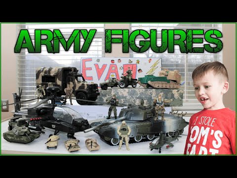 Surprise Box Army Action Figures Apache Helicopter Transport Plane Tanks Trucks