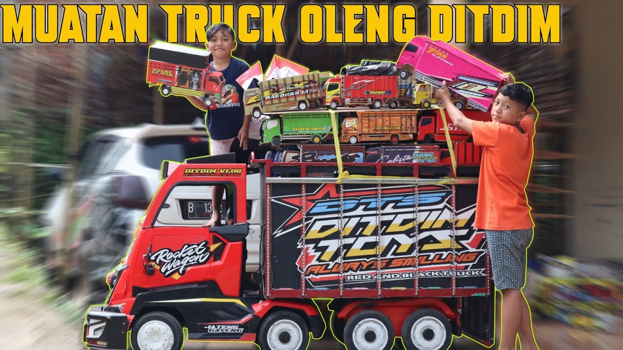 truk dimas muatan miniatur truk oleng sampai gak muat