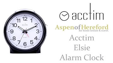 Acctim Elsie Silent Movement Alarm Clock - Aspen of Hereford