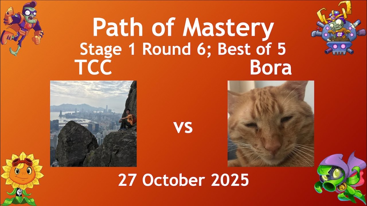 Path of Mastery tournament Round 6 Best of 5 v Bora (Plants vs. Zombies: Heroes)