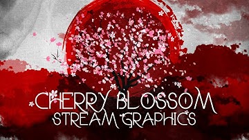 Cherry Blossom Stream Graphics | Anime, Sakura, Japan | Twitch/Facebook Gaming/OBS | Free Transition