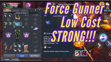 Cabal Mobile Infinite Combo Force Gunner Low Equipment Solo Awakened Lava Hellfire