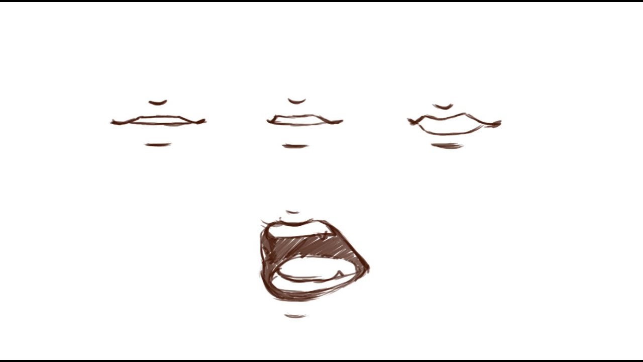 How to draw anime Mouth - Como desenhar boca de Anime 