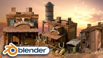 Blender Wild West Environment Mastery — From Zero to Final Render (Online Course)