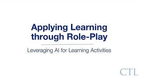 Applying Learning through Role-Play | AI for Learning