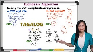 HOW TO SOLVE FOR GCF USING EUCLIDEAN ALGORITHM - EFFECTIVE WAY ||TAGALOG - TEACHER MATHRIX