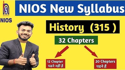 NIOS Class 12th History (315) new Syllabus || NIOS New syllabus || Public exam Syllabus