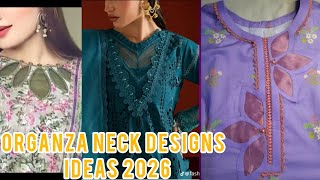 Latest Organza Neck Designs | Tissue Waly Galy @Amber dress design 2M