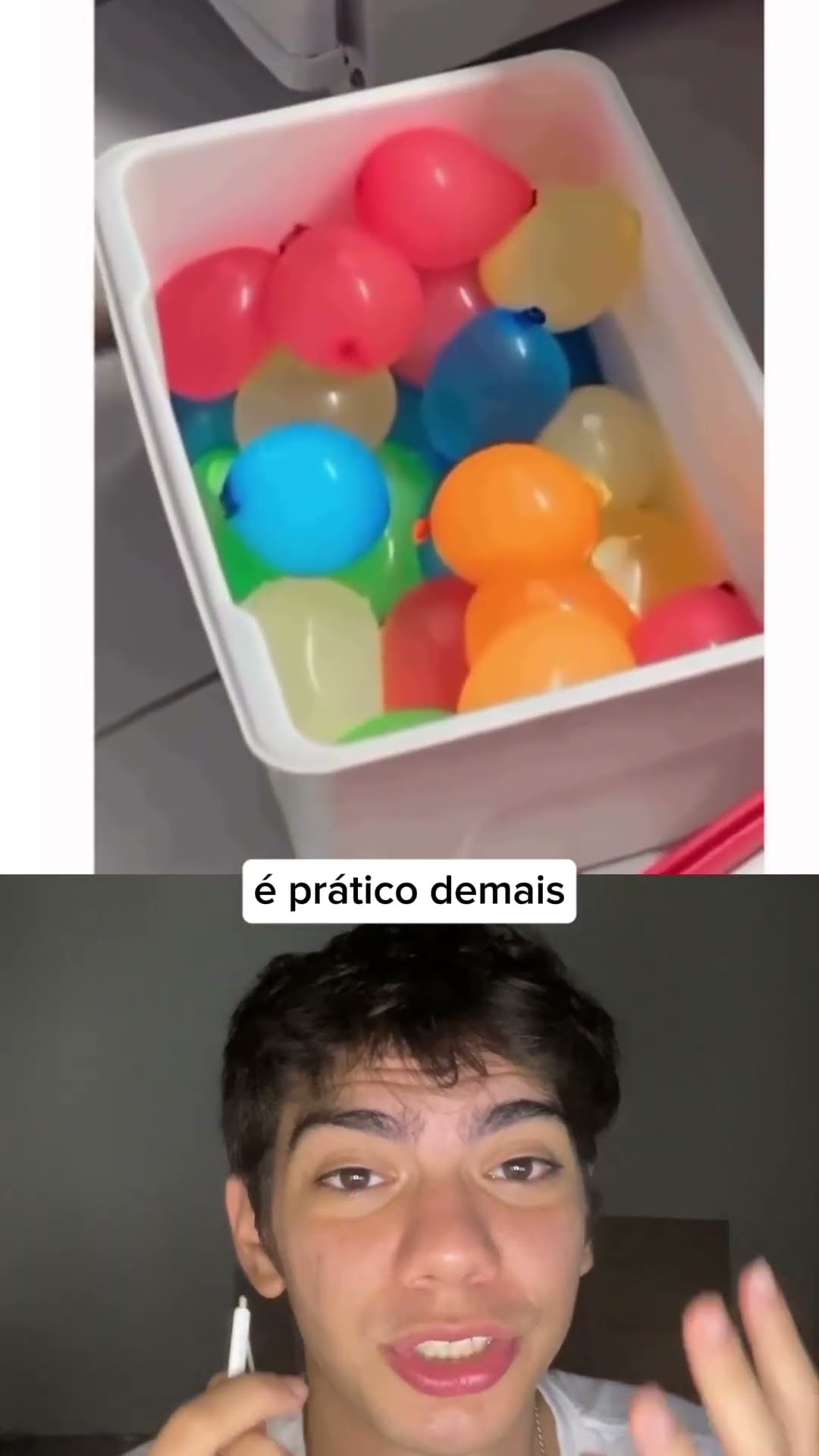 Economize no gelo! ?? Congele bexigas com água e use no cooler. Quem vai testar esse truque?
